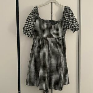 Pomander Place Black and White Checkered Dress